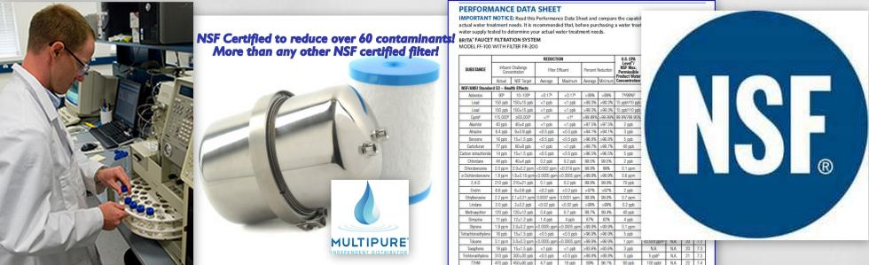 NSF Certified Multipure water filters