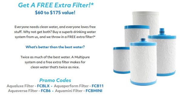 Free Multipure Filter Twice As Nice Promotion
